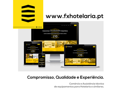 Website design for FX Hotelaria black ui webdesign website wordpress yellow