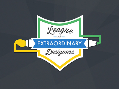 League Of Extraordinary Designers Badge Rebound badge logo sticker stickermule
