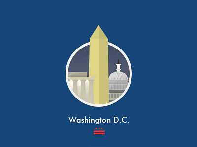Washington D.C. Flat Badge badge city dc flat rebound washington washington dc