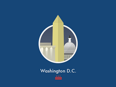 Washington D.C. Flat Badge