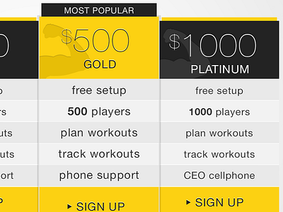 Pricing Table