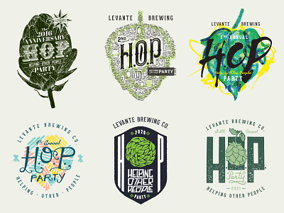 Levante's Annual Helping Other People Party branding brewery design design graphic design illustration logo typography