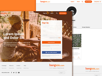 Crowdfunding - Sign Up & Profile crowdfunding profile signup uidesign uiux