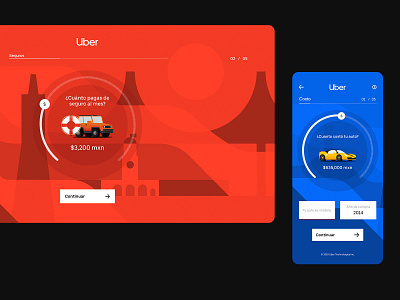 Uber Calculator car cars design digital illustration interface mobile uber ui ux vector web web app website