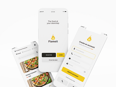 flameit Food UI design