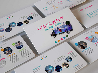 Virtual Reality presentation graphic design powerpoint presentation design