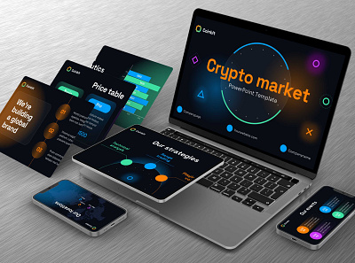 Crypto PowerPoint Pitch deck dash graphic design powerpoint presentation design ui