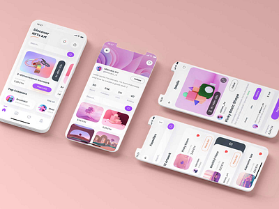 UI design for NFT app adobe xd branding dash figma logo ui ux design xd