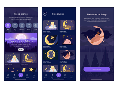 Stay Calm application design ui ux