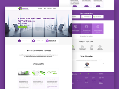 Align Consulting Website Design landing page design ux design web design wordpress website design