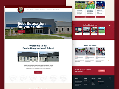 Buaile Beag National School graphic design landing page school project ux design web design website design wordpress