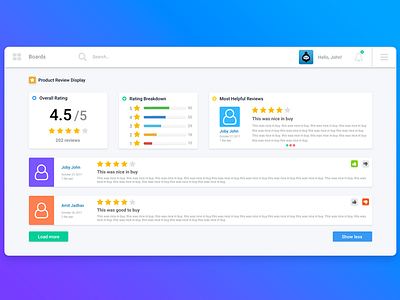 Product Review product review review ui design