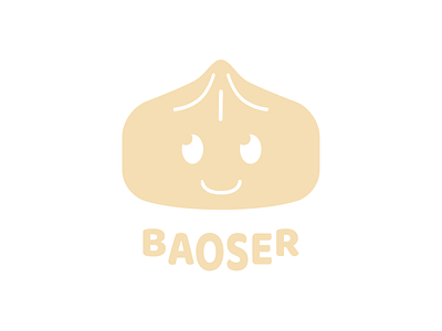 Baoser bao cartoon food logo stickers