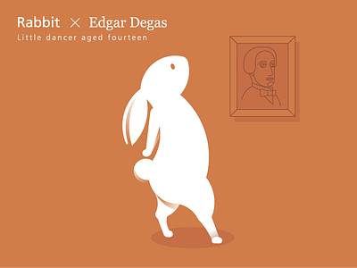 Rabbit × Edgar Degas ( impressionists ) rabbit sculpture