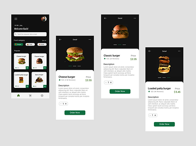 Food Ordering Page - Mobile App design ui visual design