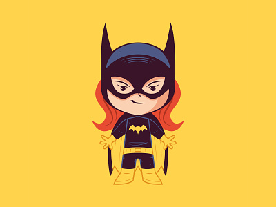 Little Batgirl badge dccomics illustration logo sticker