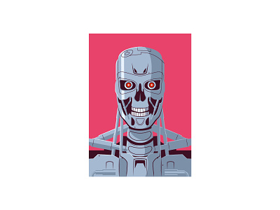 Terminator illustration t800 terminator vector