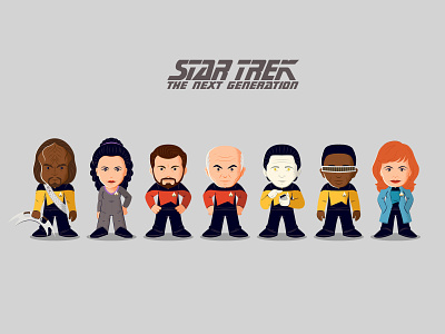 Star Trek The Next Generation Minis illustration star trek vector