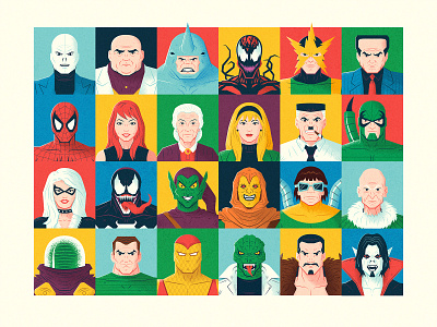 The Amazing Spider-Man roster illustration marvel spider man vector