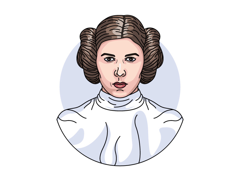 Princess Leia by Ádám Szente-Varga on Dribbble