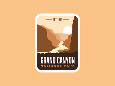 Grand Canyon NP badge illustration national park