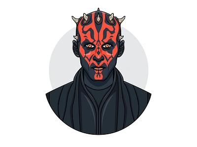 Darth Maul badge darth maul illustration sith star wars