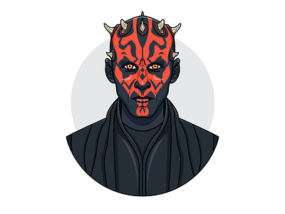 Darth Maul badge darth maul illustration sith star wars