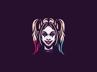 Harley Quinn badge batman harley quinn illustration logo sticker