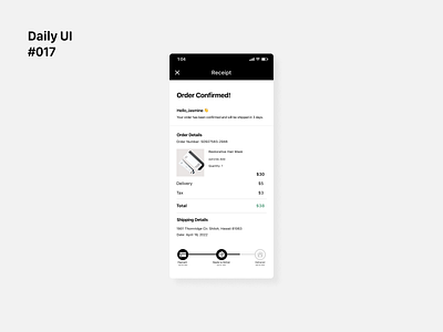 Daily UI 017: Email Receipt