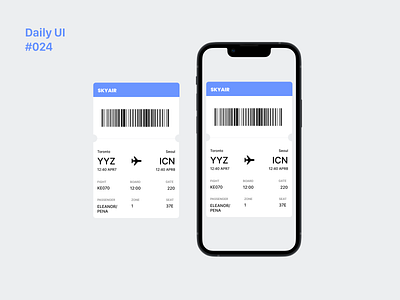 Daily UI 024: Boarding Pass app boardingpass dailyui design interface ixd ticket ui uidesign uiux ux uxdesign