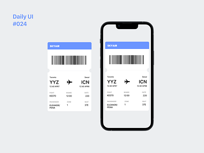 Daily UI 024: Boarding Pass