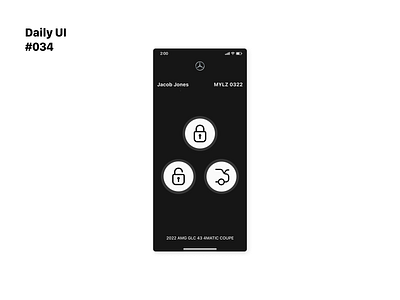 Daily UI 034: Car Interface (Car Key)