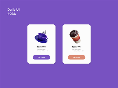 Daily UI 036: Special Offer 036 app coffee dailyui dailyuichallenge design designer figma interface popup specialoffer ui uidesign uiux ux uxdesign uxui