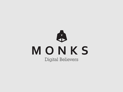 Monks icon logo logotype monk shape