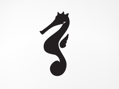 Seahorse logo sea horse spa symbol