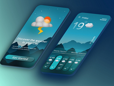 Weather forecast app branding design ui ux weatherforcast