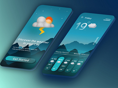 Weather forecast app branding design ui ux weatherforcast