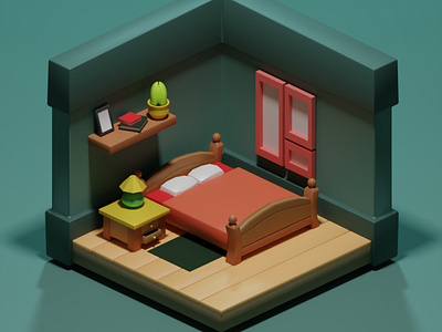 Rookie's Bedroom 3d art bedroom blender design digitalart gameart