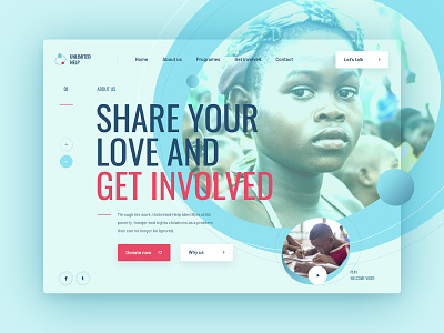 Charity Foundation WordPress Web Design africa charity design foundation header sneakpeak ui web webdesign