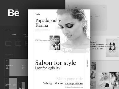 Photographer Karina portfolio - webdesign presentation behance photographer portfolio staron webdesign