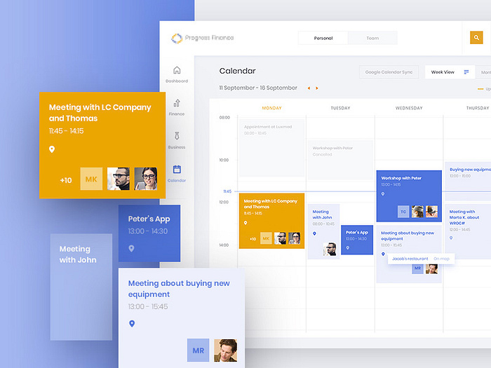 Finance App Calendar by Marta Karbowska for Objectivity on Dribbble