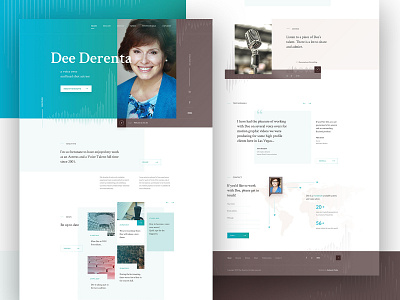 Dee Derenta - the voice over artist final webdesign brown design teal ui web webdesign