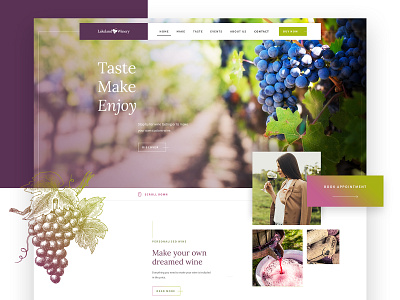 The Landlake Winery - hero section design ux web webdesign winery