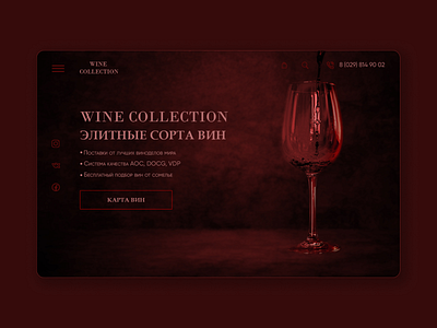 WINE COLLECTION art direction design drinks graphic design layout design styletile typography ui ux vine web design webdesign wine