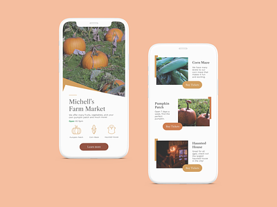 Michell's Farm Market Revamp fall farm pumpkin ui design ui ux user interface