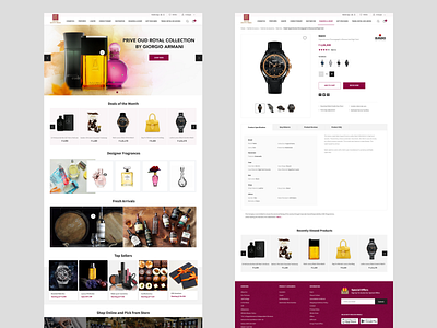 Duty Free Online Store - Home & Product Detail Page)