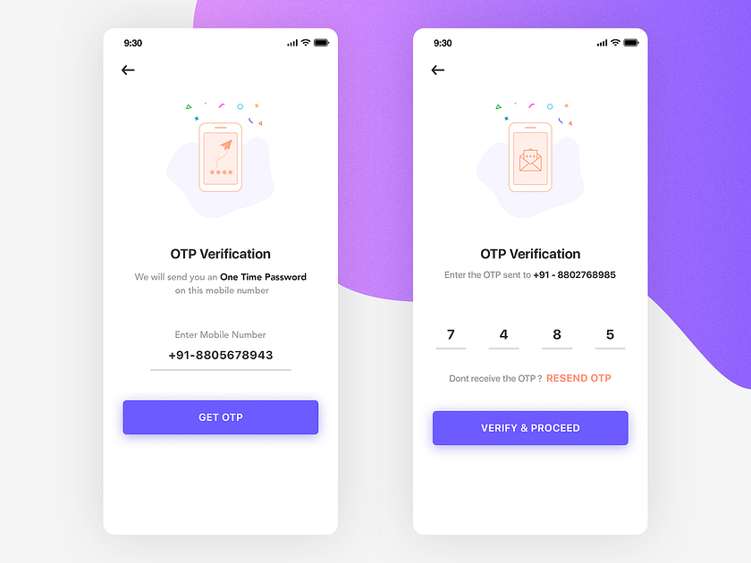 Mobile Number Verification by Amit Kumar on Dribbble