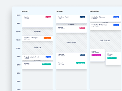 Schedule redesign concept agenda available calendar card category dailyui date documentation events gap management meeting planning schedule table time timeline ui uxdiary