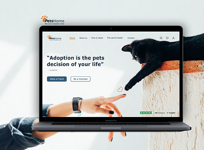 #DailyUI Day 003/100 Landing Page for Pets adoption center design graphic design illustration ui ux webdesign