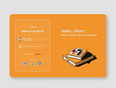 Log in page app design ui ux vector